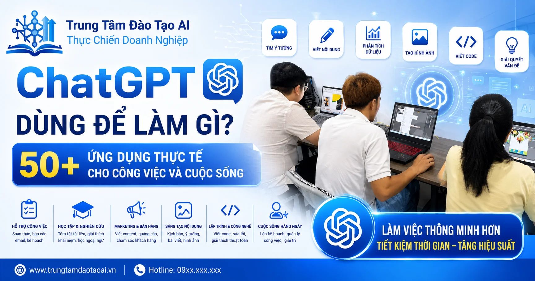 ChatGPT Dùng Để Làm Gì? 50+ Ứng Dụng Thực Tế Nhất