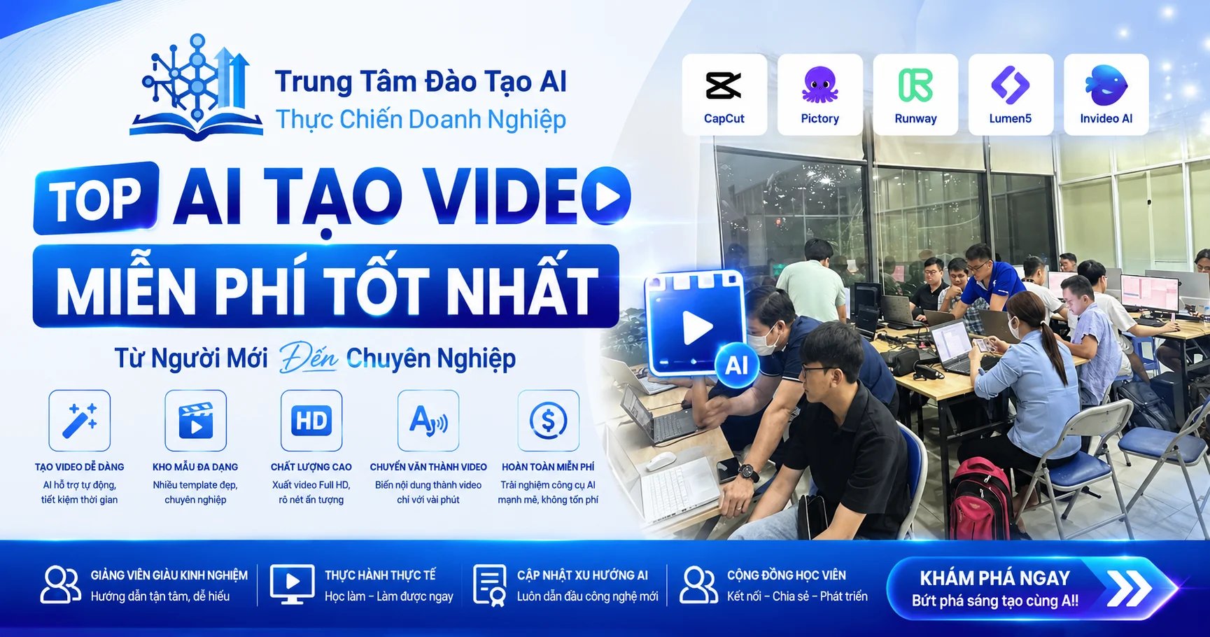 Top AI Tạo Video Miễn Phí Tốt Nhất Hiện Nay