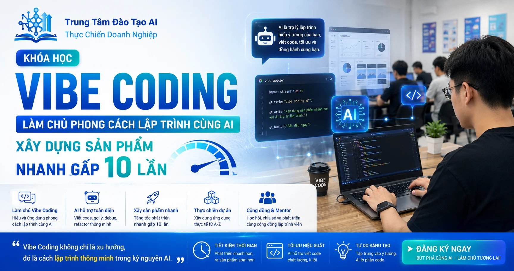 Khóa Học Vibe Coding: Làm Chủ Phong Cách Lập Trình Cùng AI