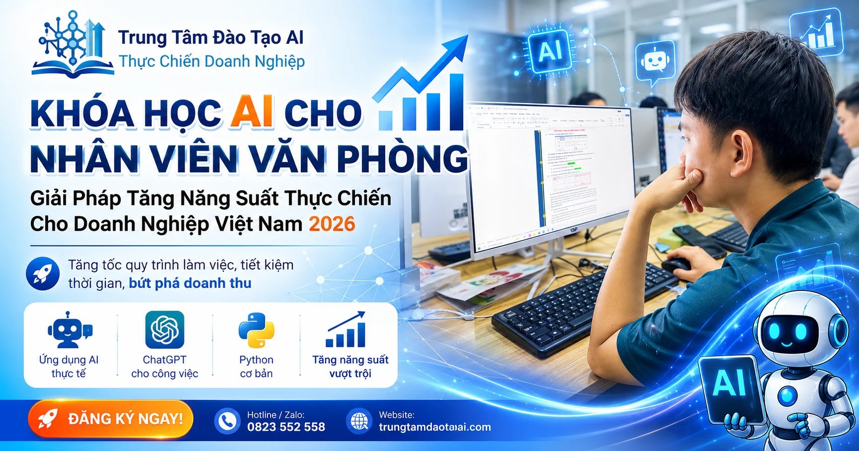 Khóa Học AI Cho Nhân Viên Văn Phòng - Hiệu Quả Năng Suất Hơn