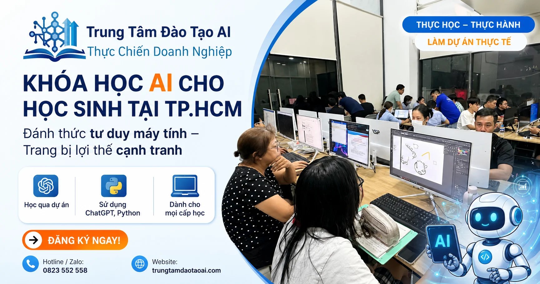 Khóa Học AI Cho Học Sinh TP.HCM – Đánh Thức Tư Duy Cho Trẻ