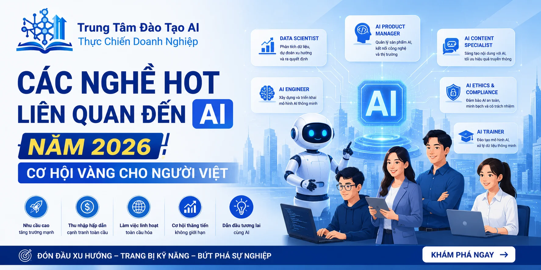 Top Nghề Hot Liên Quan Đến AI Năm 2026 Không Thể Bỏ Qua